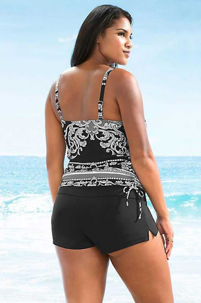 BAROQUE PRINTED TANKINI SET