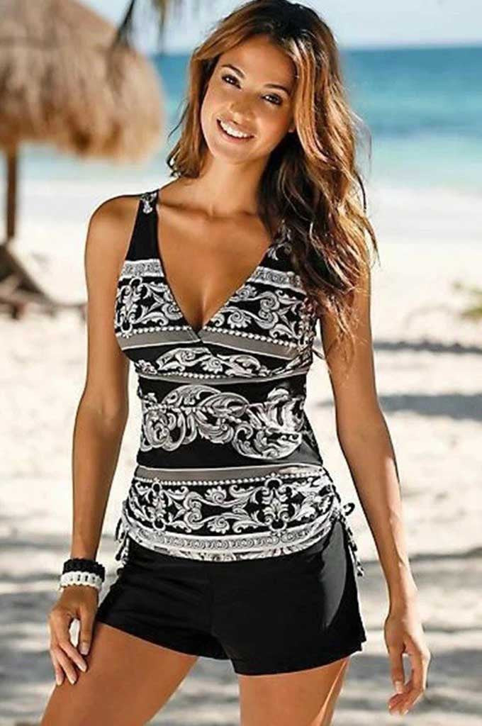 BAROQUE PRINTED TANKINI SET