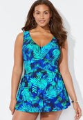 CARIBBEAN V-NECK SWIMDRESS