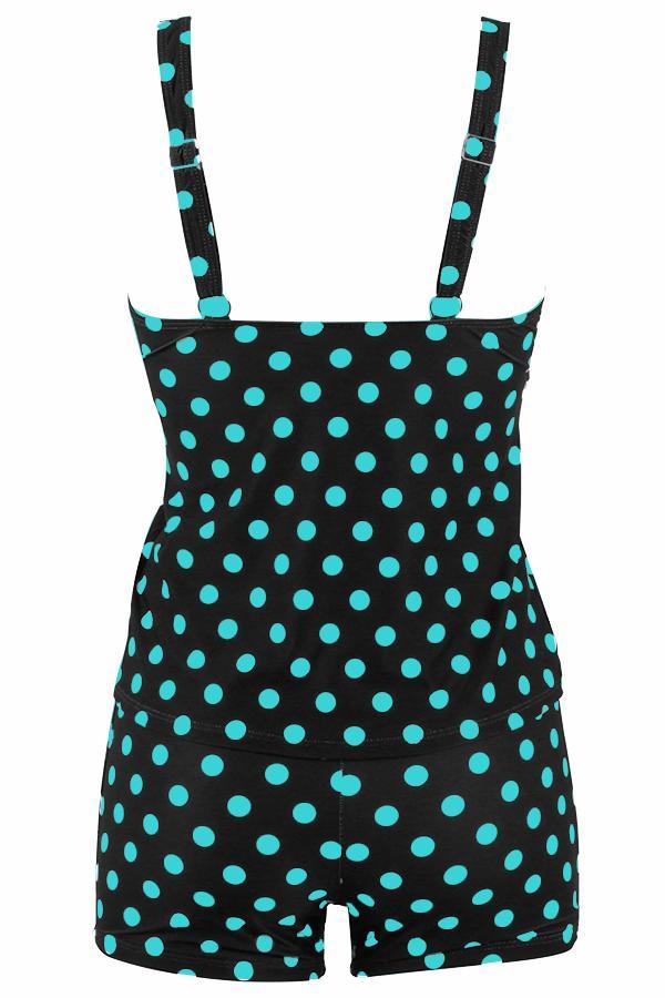 POLKA DOT PRINT SLIM TANKINI SET