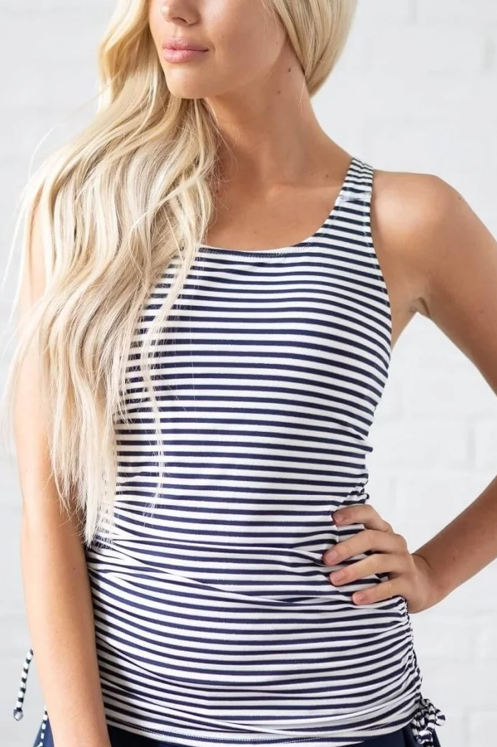 The Grey Stripe Swim Tankini