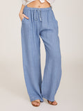 Women Solid Wide Leg Pants