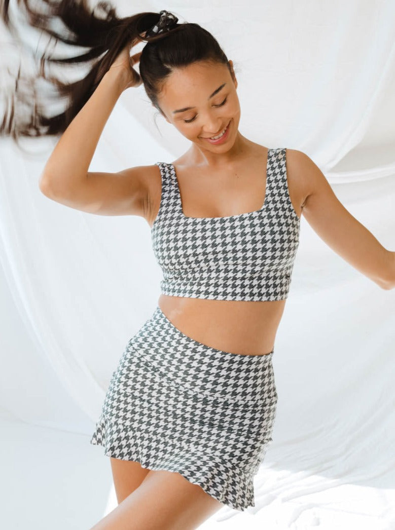 HOUNDSTOOTH OLIVIA TANKINI SET