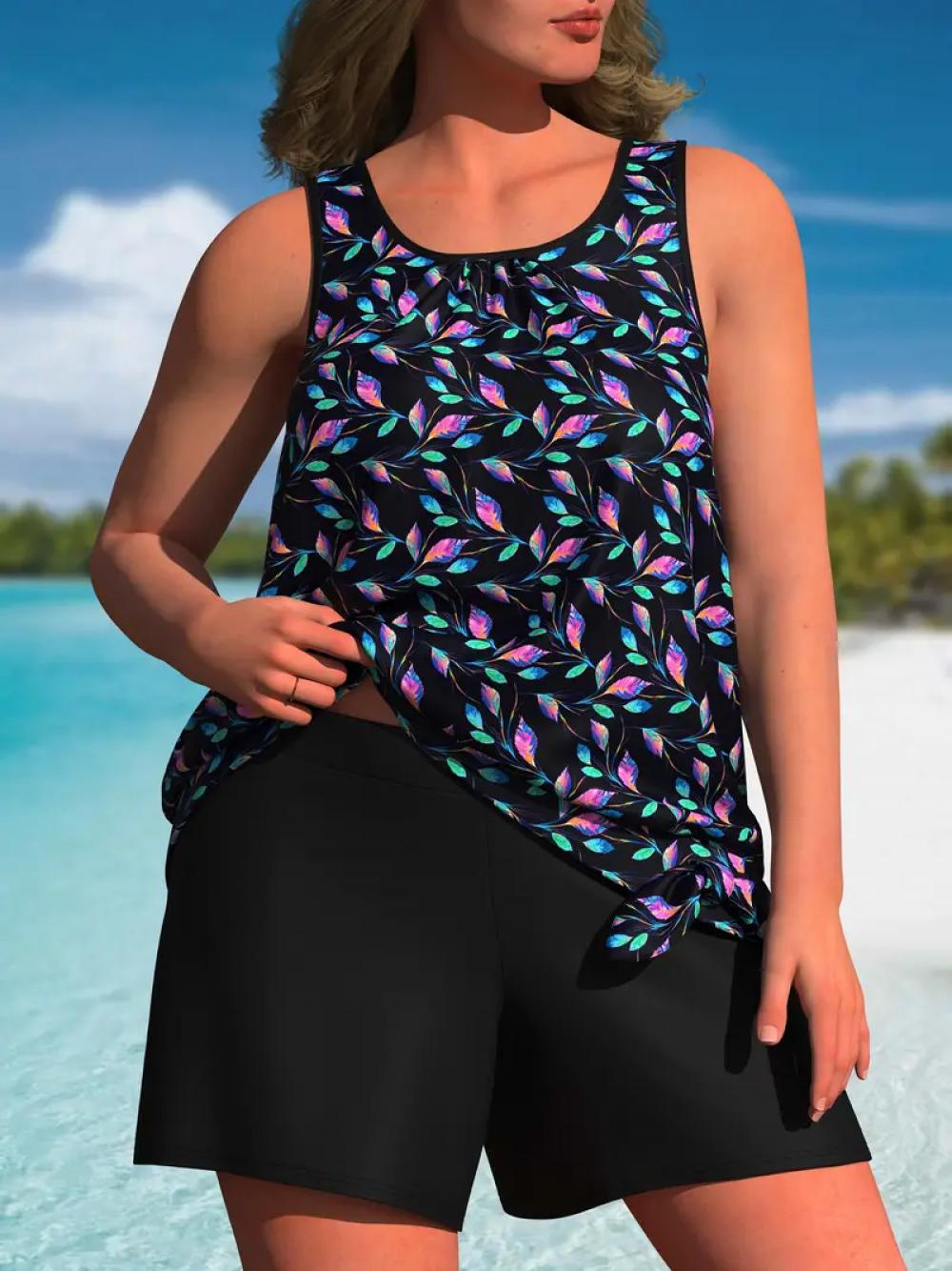 Plus Size Modest Tankini Set