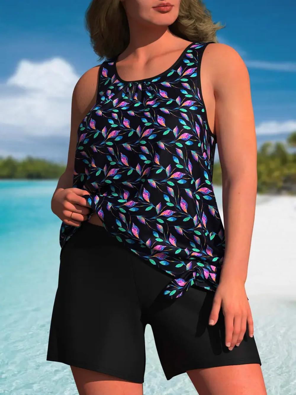 Plus Size Modest Tankini Set
