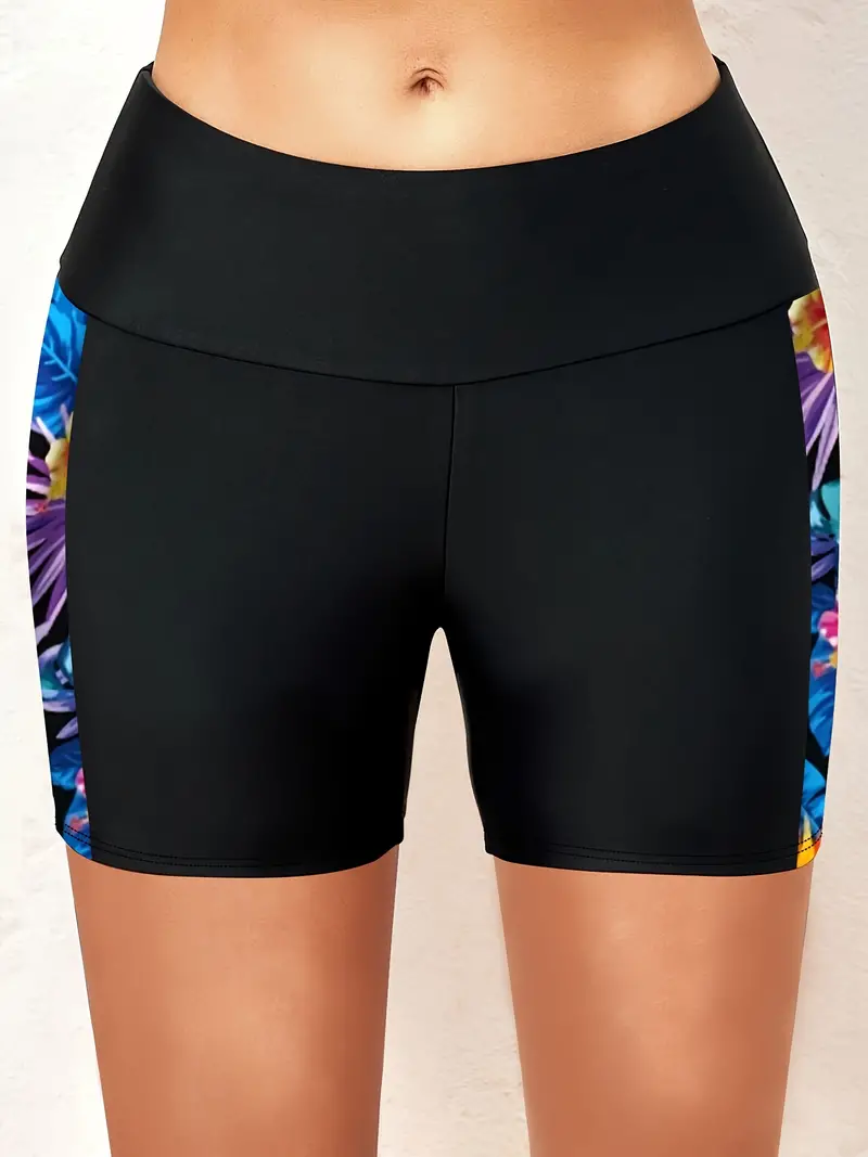 Tropical Floral Plus Size Modest Tankini Set