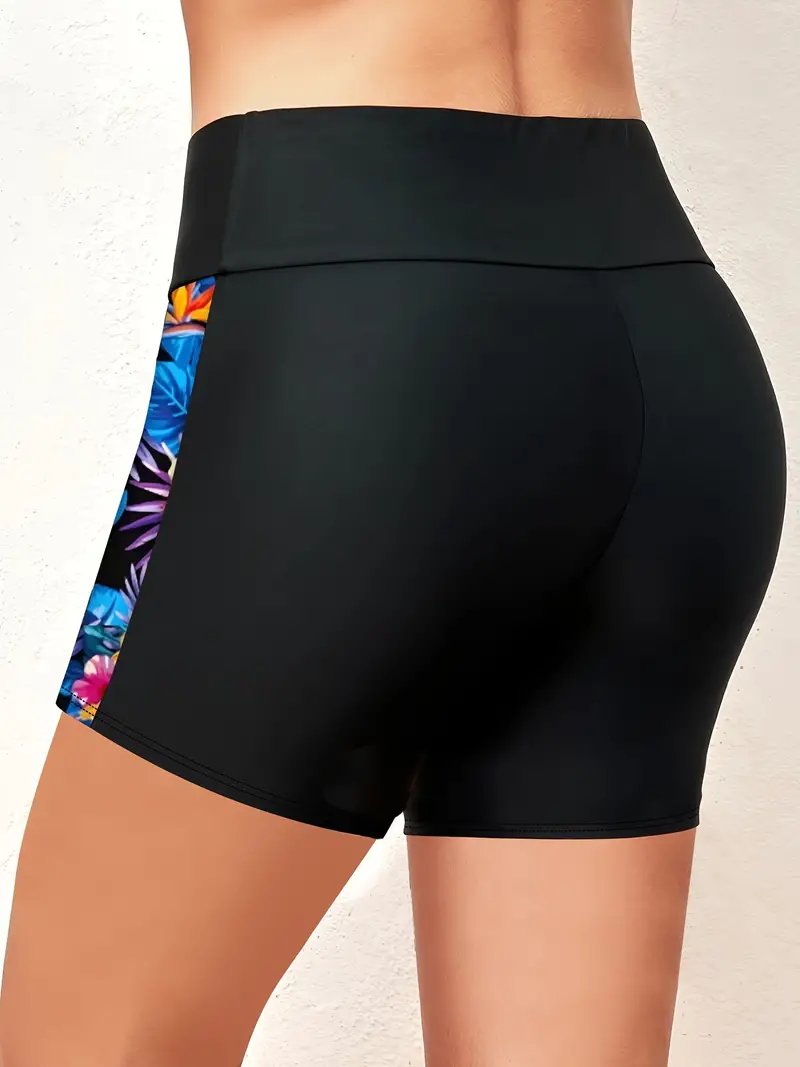 Tropical Floral Plus Size Modest Tankini Set