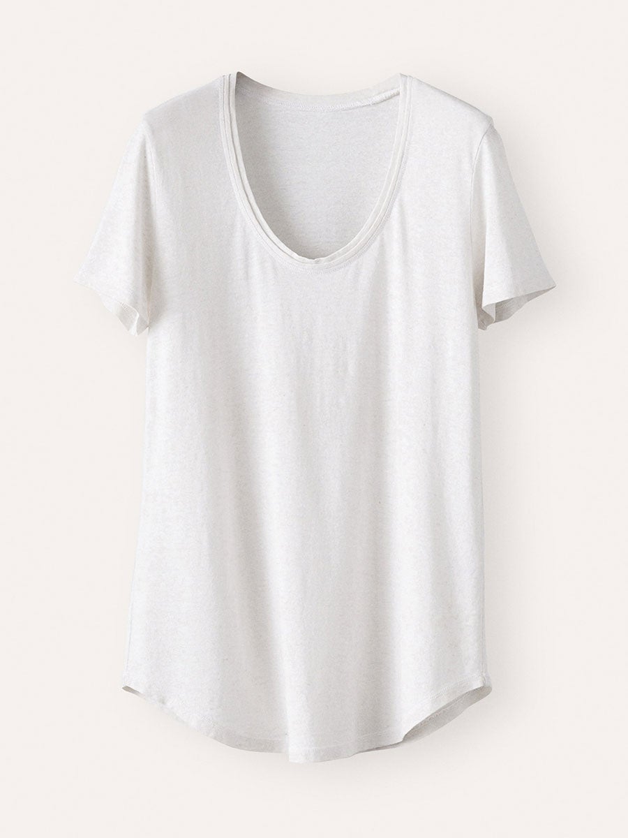 White Solid Round Neck Casual Blouse
