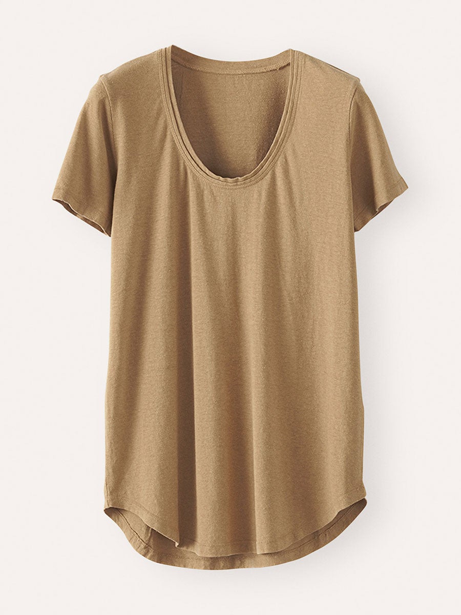 White Solid Round Neck Casual Blouse