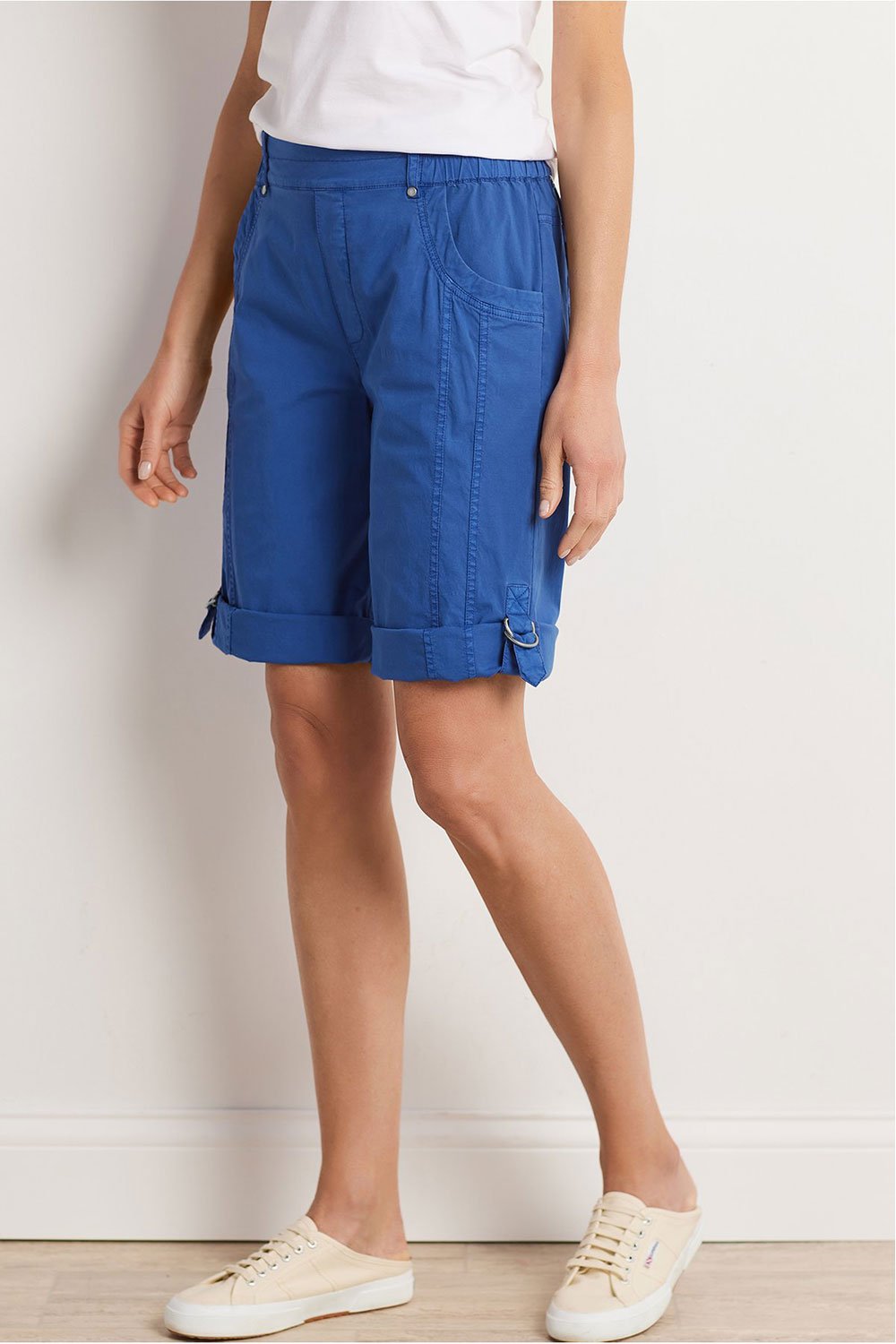 Solid Casual Sun Cargo Shorts