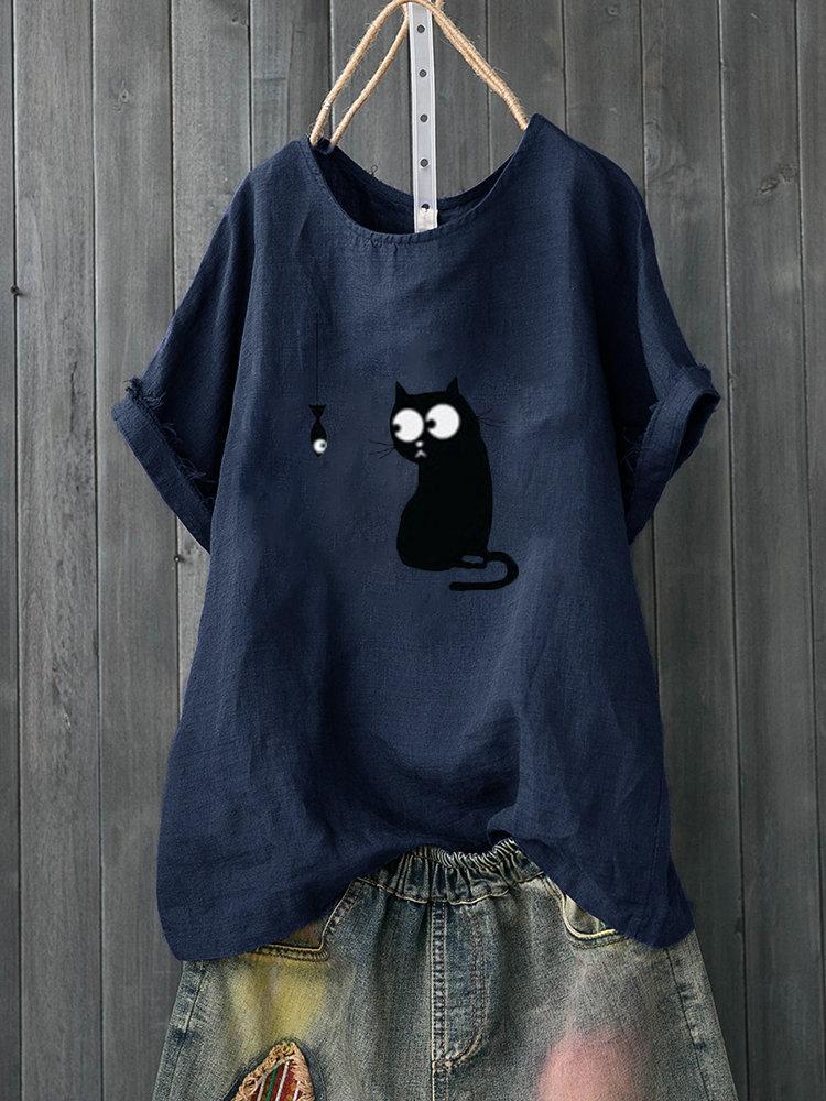 Cartoon Print Cute Short Sleeve Casual TShirt