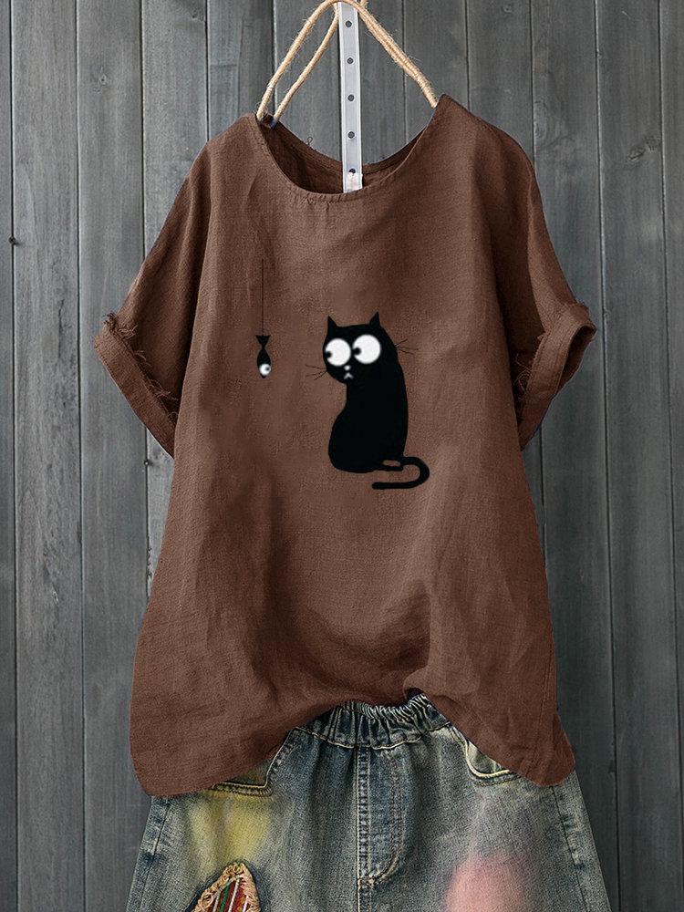 Cartoon Print Cute Short Sleeve Casual TShirt